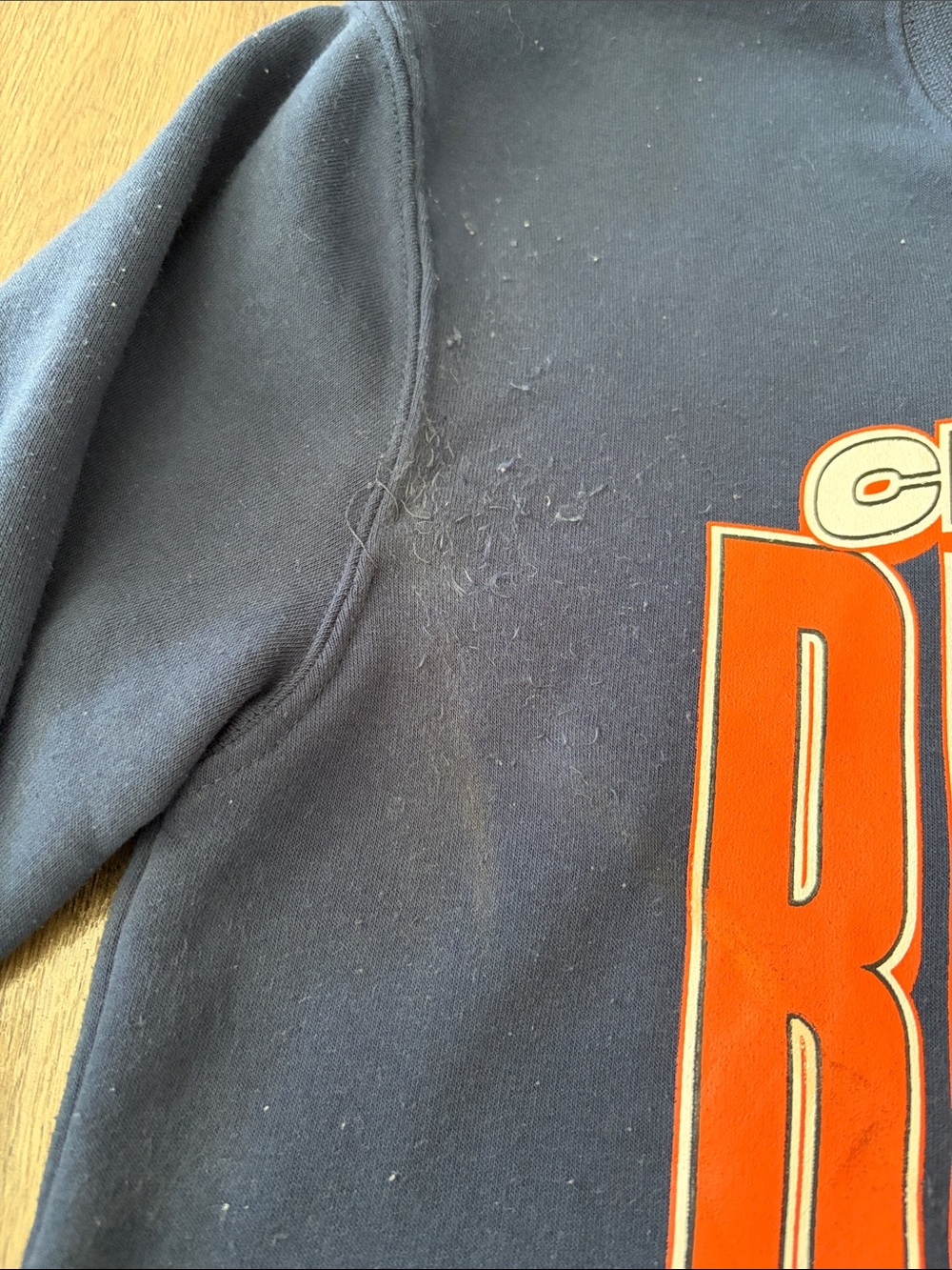 NFL Chicago Bears Boy’s Navy Crewneck Sweatshirt with Orange Logo. Size 14/16 - Picture 3 of 5